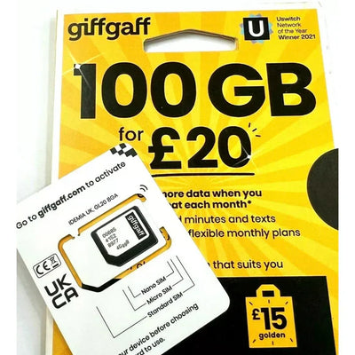 GiffGaff UK Sim Card in Pakistan for Tiktok Live
